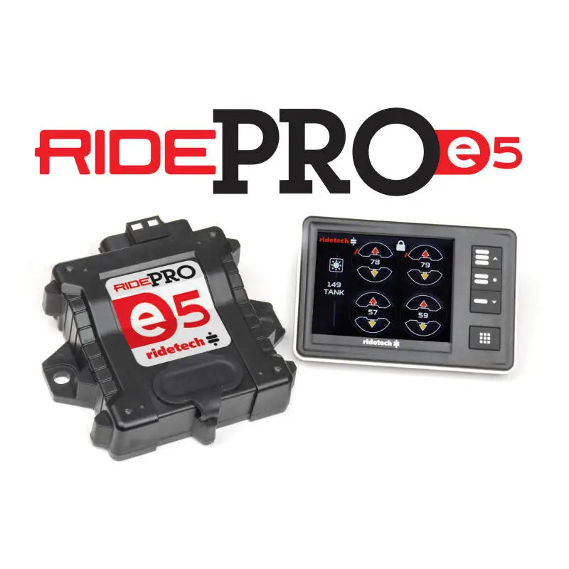 Ridetech RidePro E5 Air Ride Suspension Control System 5 Gallon Dual Compressor 1/4in Valves - 30534100