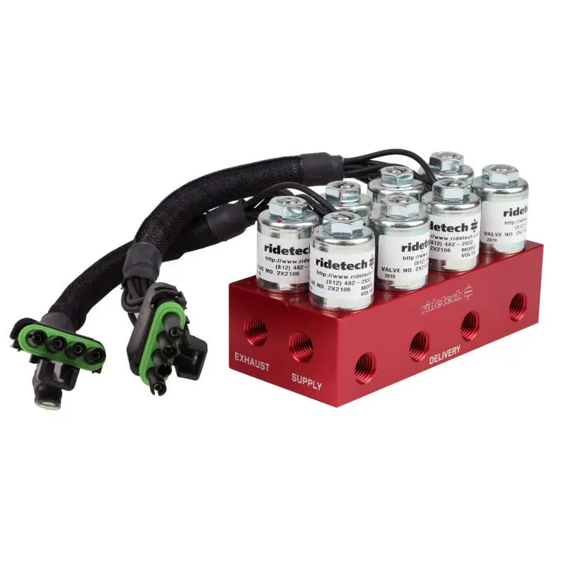 Ridetech 30534100 Ridetech RidePro E5 Air Ride Suspension Control System 5 Gallon Dual Compressor 1/4in Valves - 30534100
