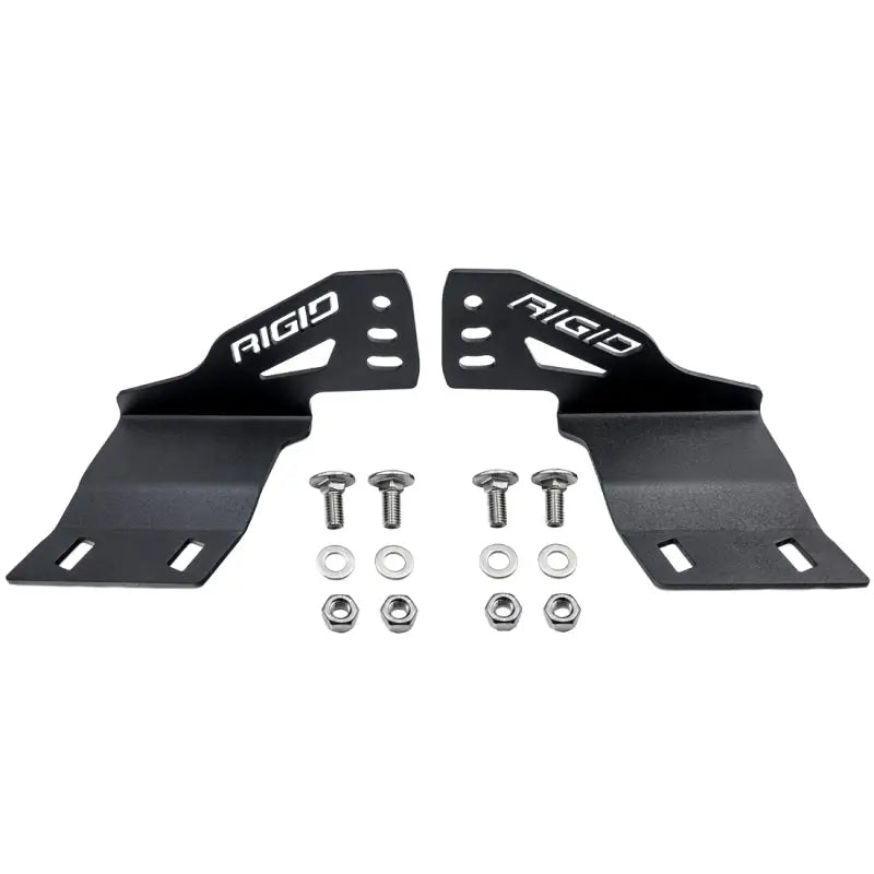 RIG Bumper Mount - RDS Series mounting brackets and hardware in black, designed for 2020+ Ford Super Duty by Rigid Industries.
