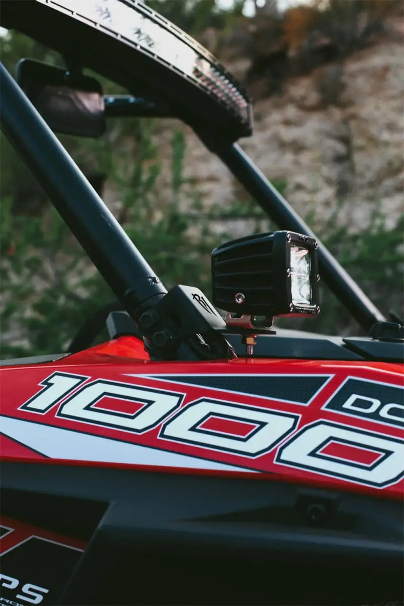 Rigid Industries 2014-2015 Polaris RZR XP1000 Single A Pillar D/DXL/SR-M/SR-Q-Series Mount Bracket - Truck & Automotive