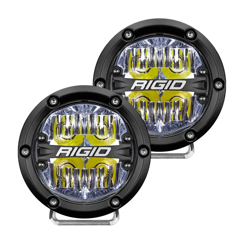 Rigid Industries 360-Series 4in LED Off-Road Drive Beam - White Backlight (Pair) - Truck & Automotive