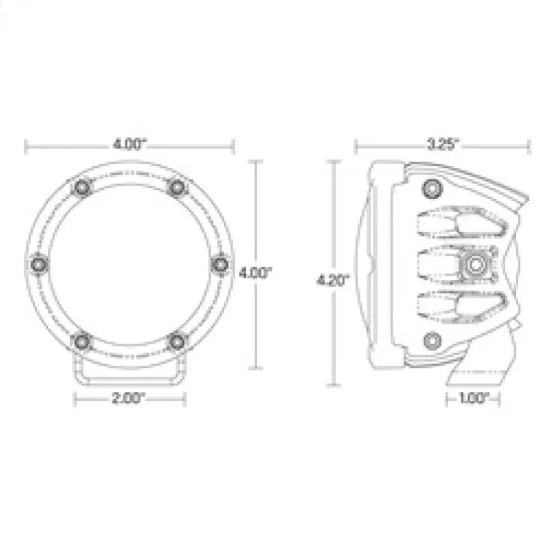 Rigid Industries 36120 Rigid Industries 360-Series 4in LED SAE J583 Fog Light - White (Pair)