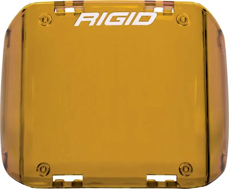 Amber cover for Rigid Industries D-SS series, showcasing durable polycarbonate construction with the Rigid logo.