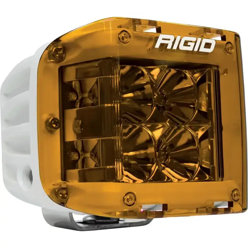 Rigid Industries D-SS Series Amber Cover, durable polycarbonate light cover on vehicle accessory lighting, adds protection and style.