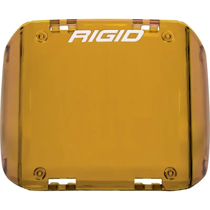 Amber cover for Rigid Industries D-SS series, showcasing durable polycarbonate construction with the Rigid logo.