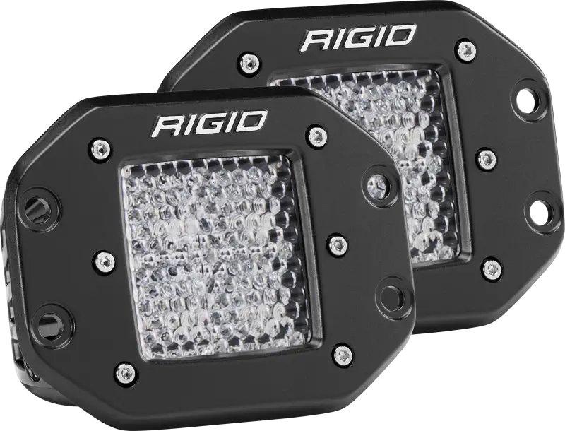 Rigid Industries Dually - Flush Mount - 60 Deg. Lens - Set of 2 - Truck & Automotive