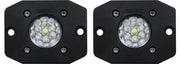 Two black LED lights from the Rigid Industries Ignite Backup Kit FM
