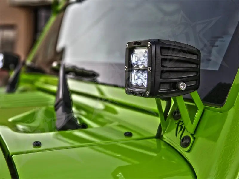 Rigid Industries Jeep JK - A-Pillar Mount Kit - Mounts set of Dually/D2 - Truck & Automotive
