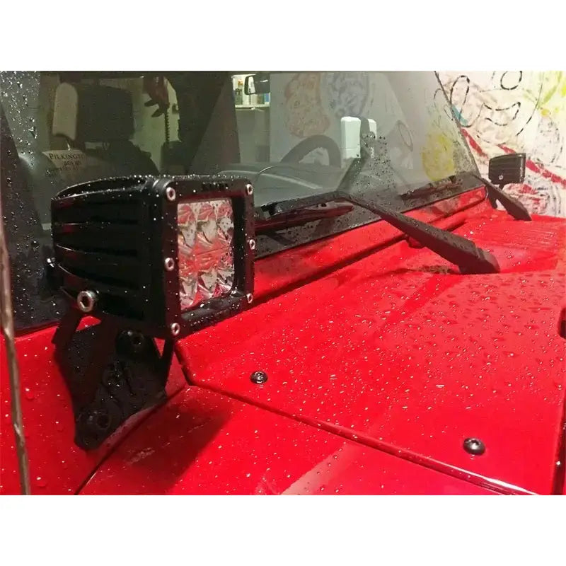 Rigid Industries Jeep JK - A-Pillar Mount Kit - Mounts set of Dually/D2 - Truck & Automotive