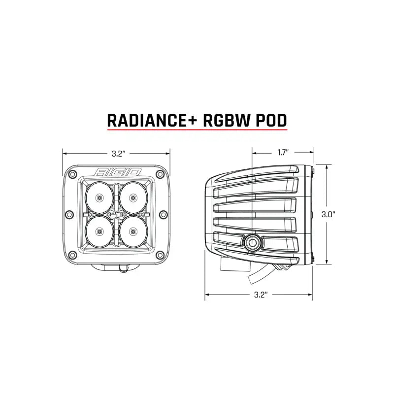 Rigid Industries Radiance + Pod RGBW - Pair - Truck & Automotive