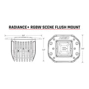 Rigid Industries Radiance + Scene RGBW Flush Mount - Pair - Truck & Automotive