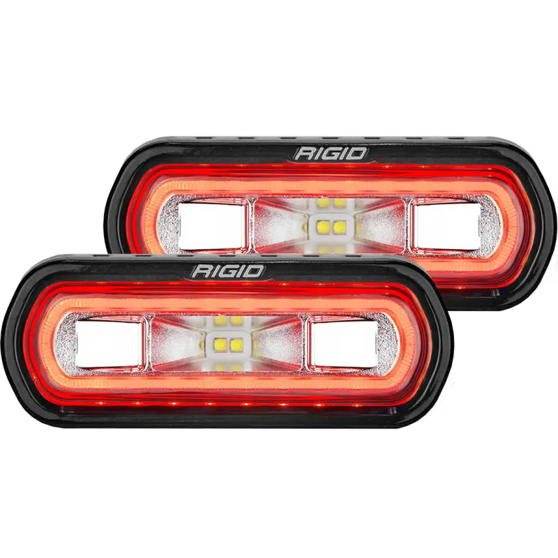 Rigid Industries 53122 Rigid Industries SR-L Series Surface Mount LED Spreader Pair w/ Red Halo - Universal