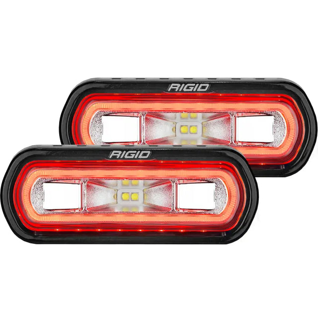Rigid Industries Rigid Industries SR-L Series Surface Mount LED Spreader Pair w/ Red Halo - Universal