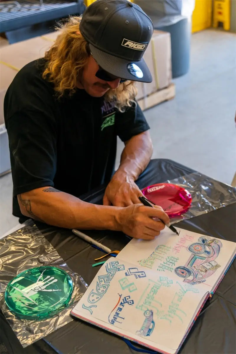 Rigid Industries x SHREDDY 360-Series 4in Lights w/Wt Bcklght (2) + 6 Covers (2 Pink/2 Teal/2 Blk) - Truck & Automotive