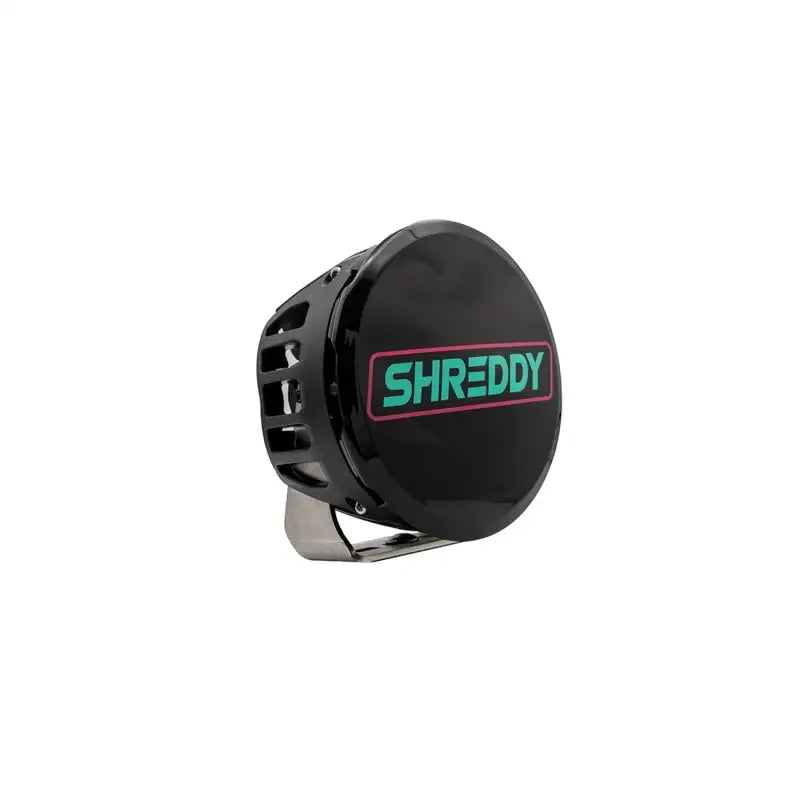 Rigid Industries x SHREDDY 360-Series black shredder with red green accents