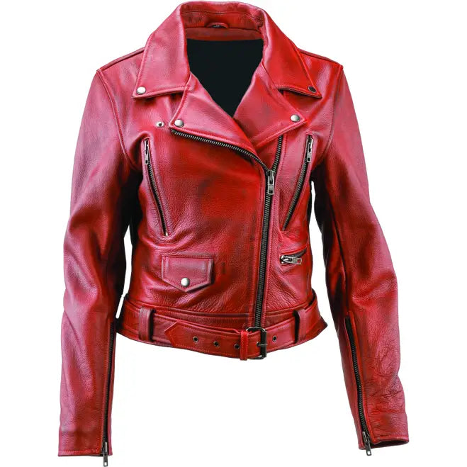 River Road Arabian Spice Leather Jacket Black Womens - Medium - 094394 - Apparel