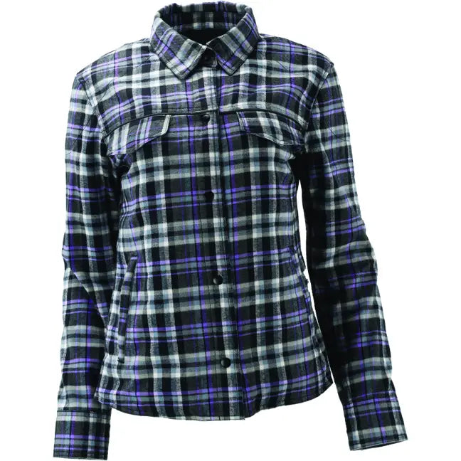River Road Cameo Flannel Moto Shirt Womens - Large - 094529 - Apparel