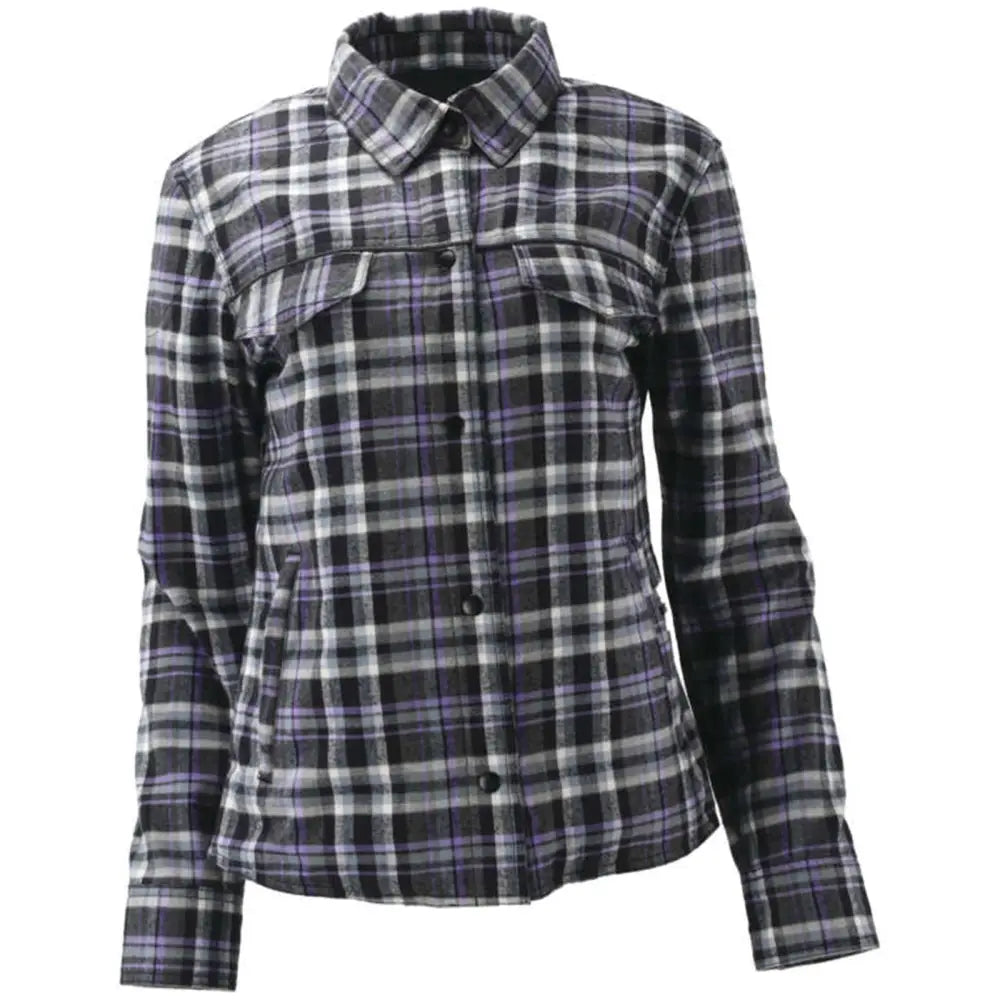 River Road Cameo Flannel Moto Shirt Womens - Small - 094527 - Apparel