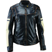 River Road Dame Vintage Leather Jacket Black Womens - Large - 094390 - Apparel