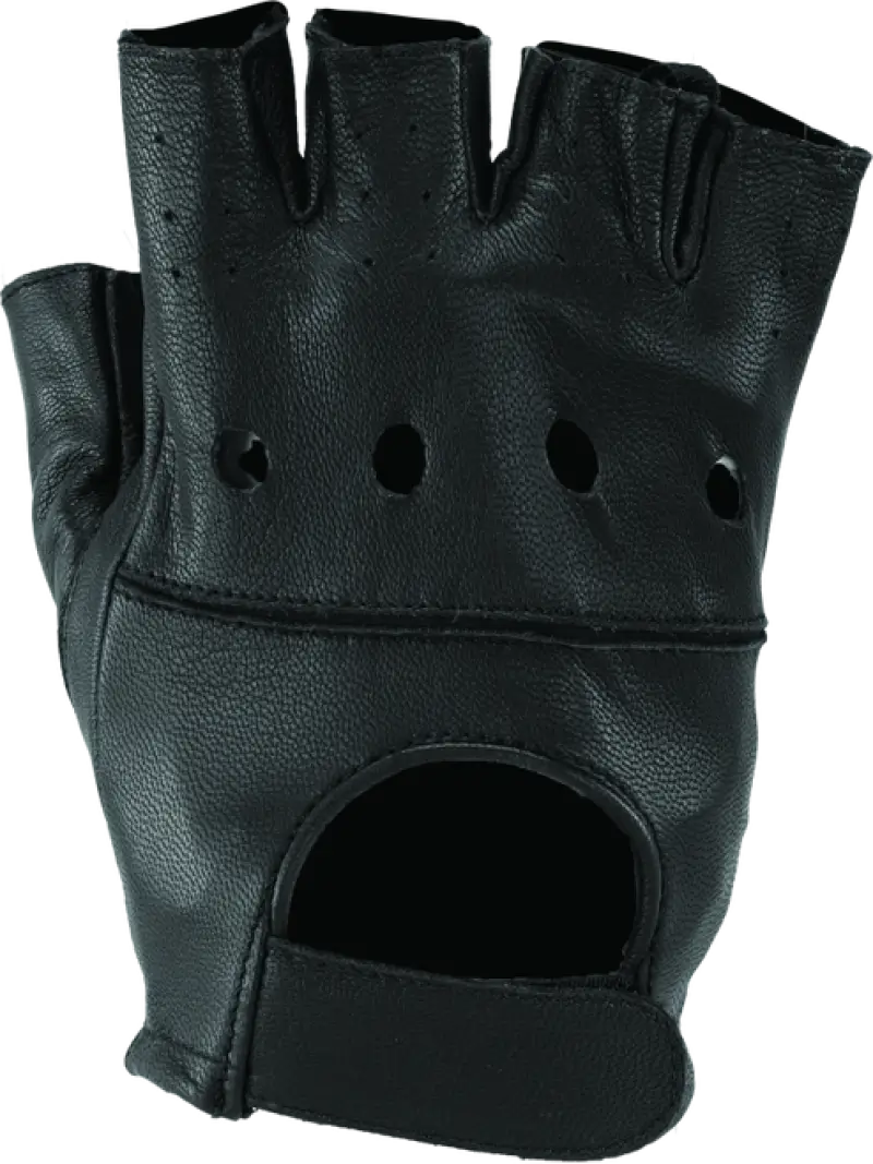 Black River Road Diamond Shorty Gloves for women, fingerless leather style