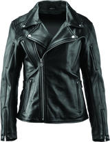 River Road Ironclad Classic Leather Jacket Black Womens - Large - 094378