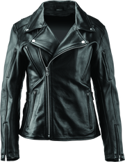 River Road Ironclad Classic Leather Jacket Black Womens - Large - 094378
