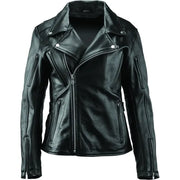 River Road Ironclad Classic Leather Jacket Black Womens - Medium - 094377 - Apparel