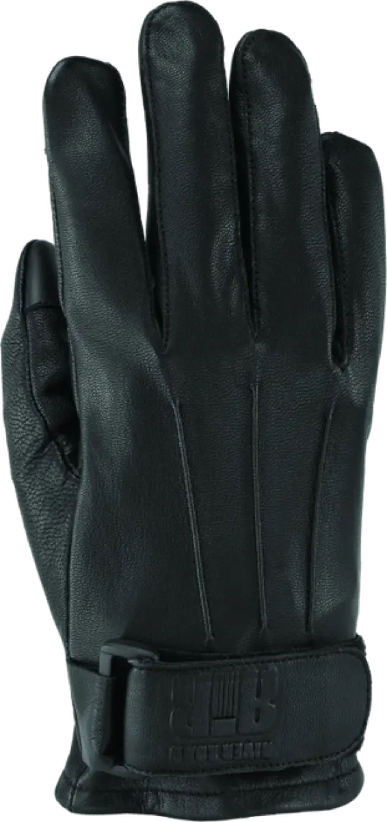 Black leather River Road Laredo gloves in XL for rugged riding and style