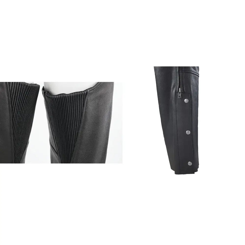 River Road Longhaul Leather Chaps Black - 3XL - 094443 - Apparel