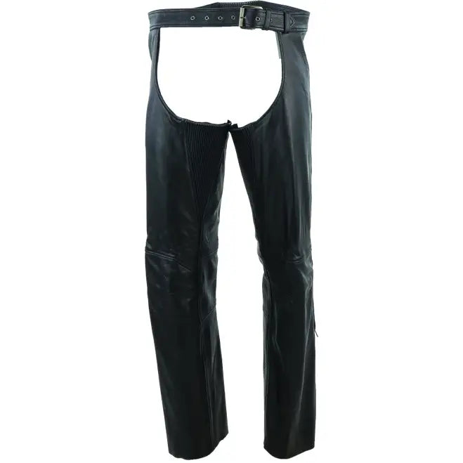 River Road Longhaul Leather Chaps Black - 3XL - 094443 - Apparel