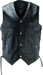 Black River Road skool leather vest with side laces in 3XL size for riders
