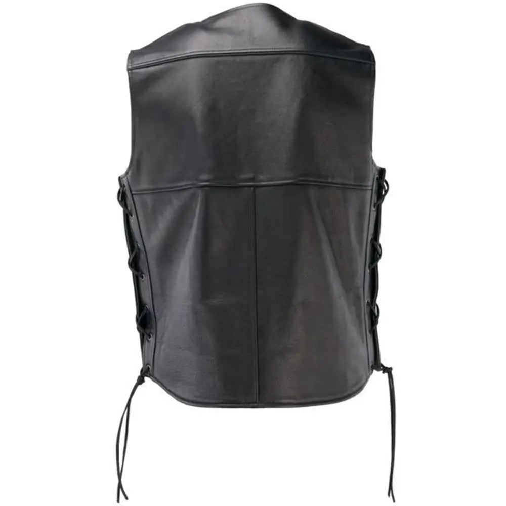 River Road Old Skool Leather Vest Black - Medium - 094432 - Apparel