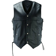River Road Old Skool Leather Vest Black - Small - 094431 - Apparel