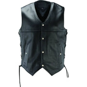 River Road Old Skool Leather Vest Black - XL - 094434 - Apparel