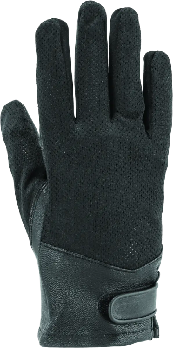 River Road Pecos black leather mesh glove for women medium style
