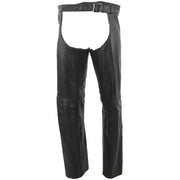 River Road Plains Leather Chaps Black - Large - 094420 - Apparel