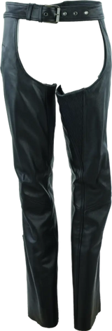 River Road Plains leather chaps in black for women 3XL perfect for riding joyrides