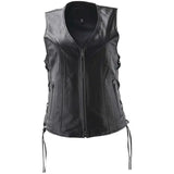 Black River Road Sapphire leather vest with zipper for women size 2XL