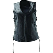 River Road Sapphire Leather Vest Black Womens - Small - 094444 - Apparel