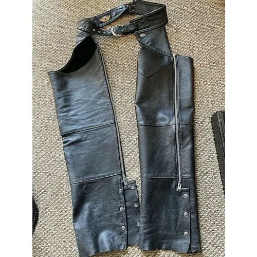 River Road Sierra Leather Chaps Black Womens - 2XL - 094453 - Apparel