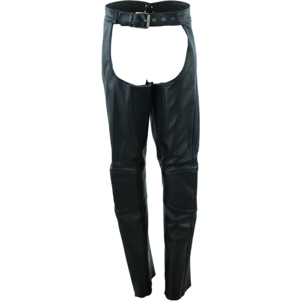 River Road Sierra Leather Chaps Black Womens - Large - 094451 - Apparel