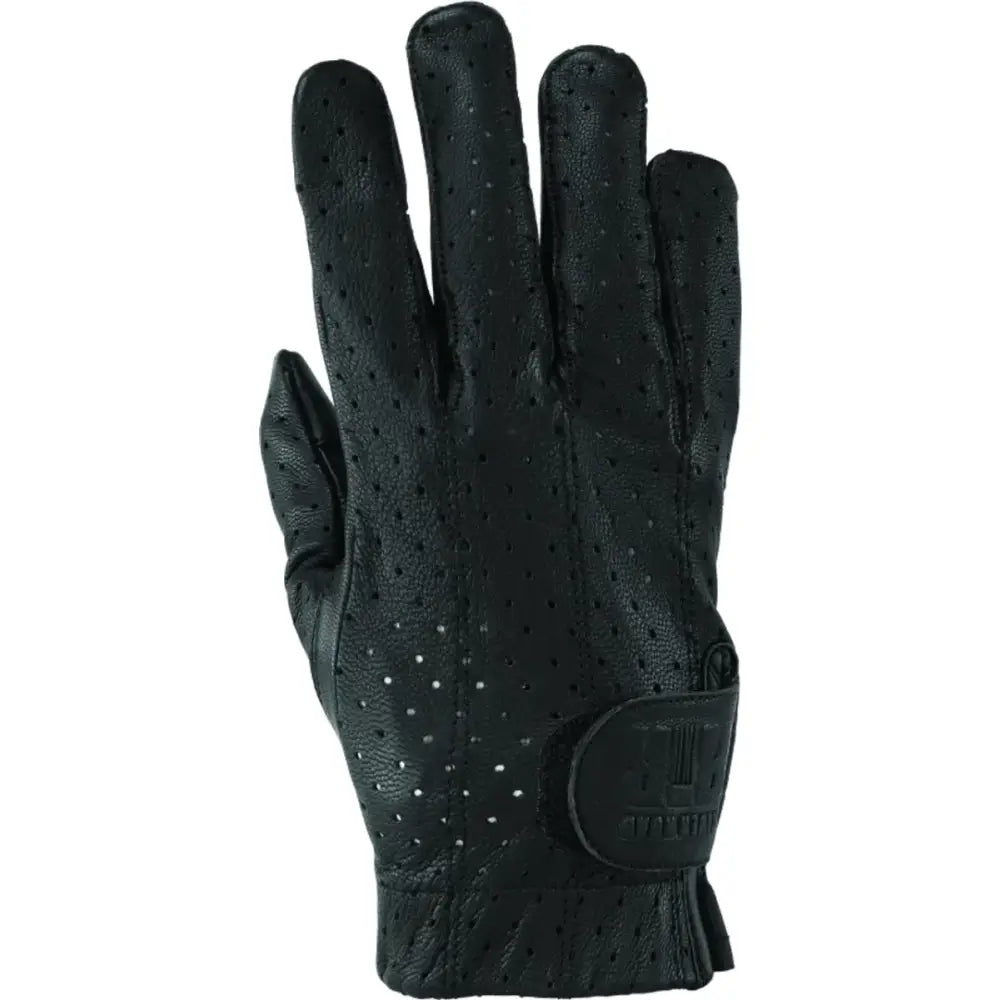 Black perforated leather glove from River Road Tucson Road Tucson Leather collection
