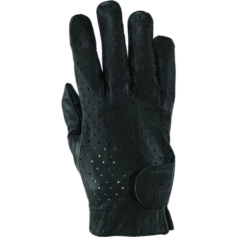 Black perforated leather glove from River Road Tucson Road Tucson Leather collection