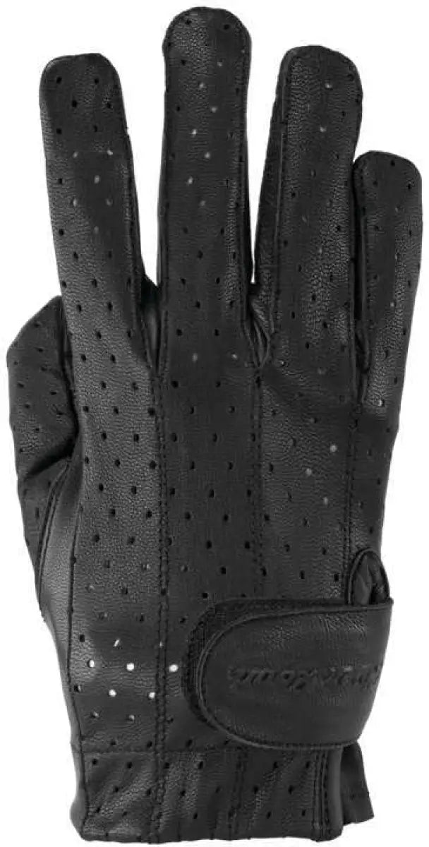 River Road Tucson black perforated leather glove for women small size