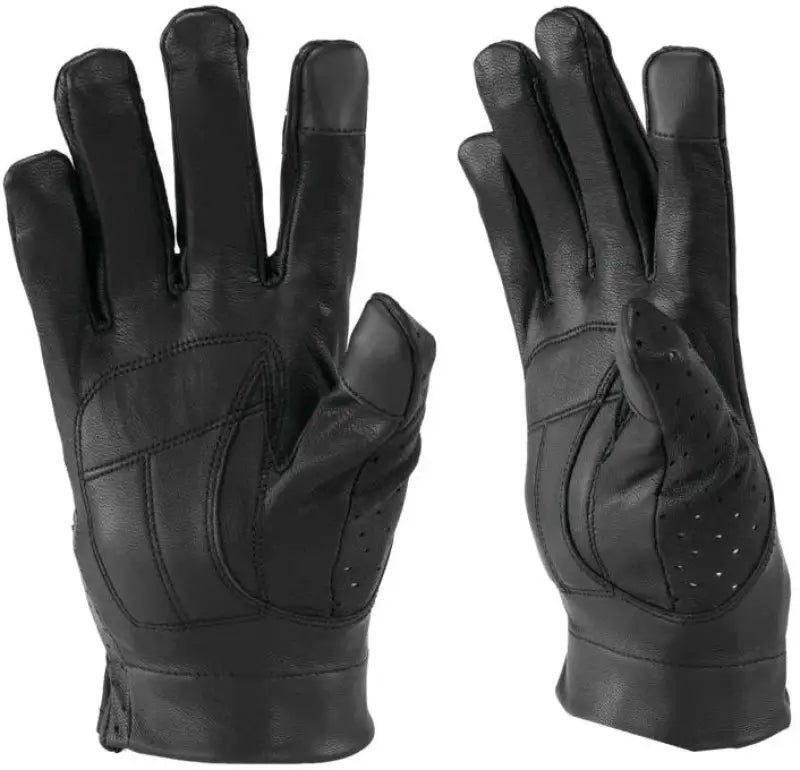 River Road Tucson black leather perforated gloves for women size XL