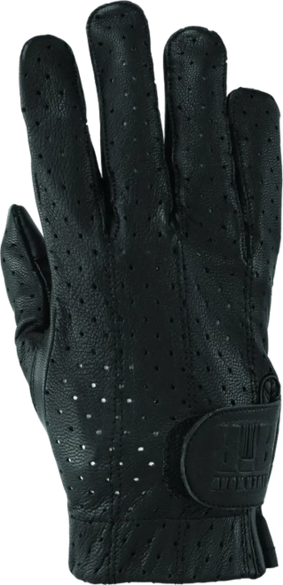 Black perforated leather glove from River Road Tucson for stylish riding comfort