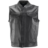 Black leather River Road Vandal Club Vest small for a cool Vandal Club look
