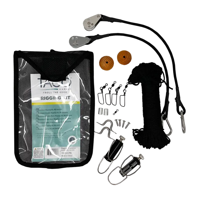 RK-0001PB Taco Metals Rigging Kit Premium Black - Fishing Outrigger