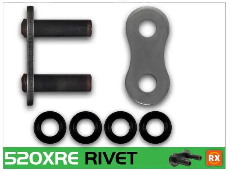 RK Chain 520XRE-RIVET NATURAL - Drivetrain