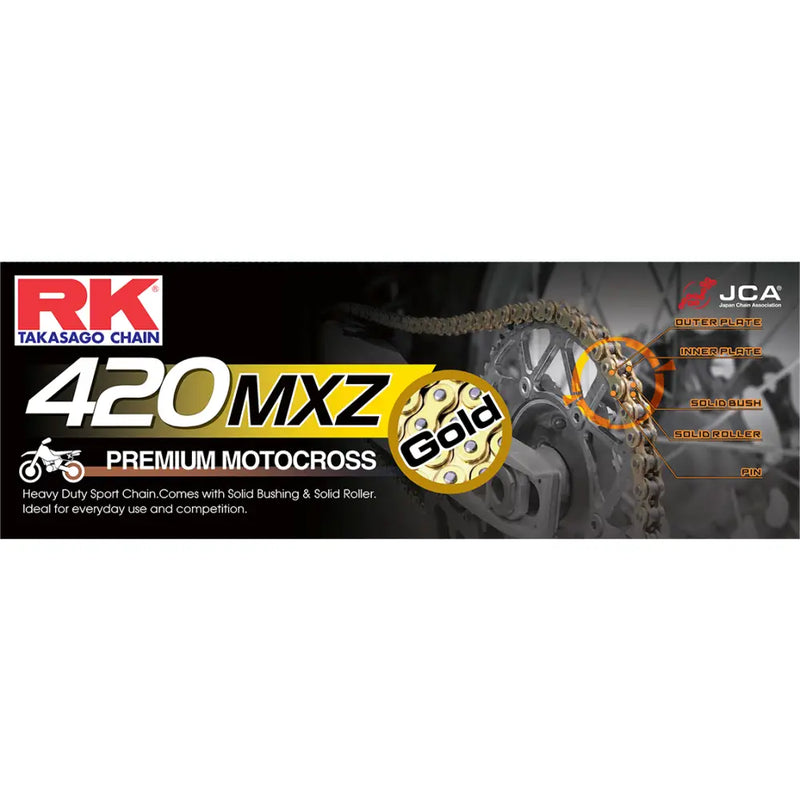 RK Excel 420MXZ Drive Chain Gold GB420MXZ-120 - Gold GB420MXZ 420 120